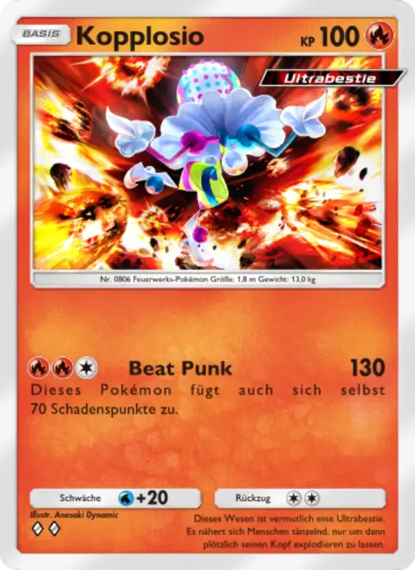Blacephalon card in German