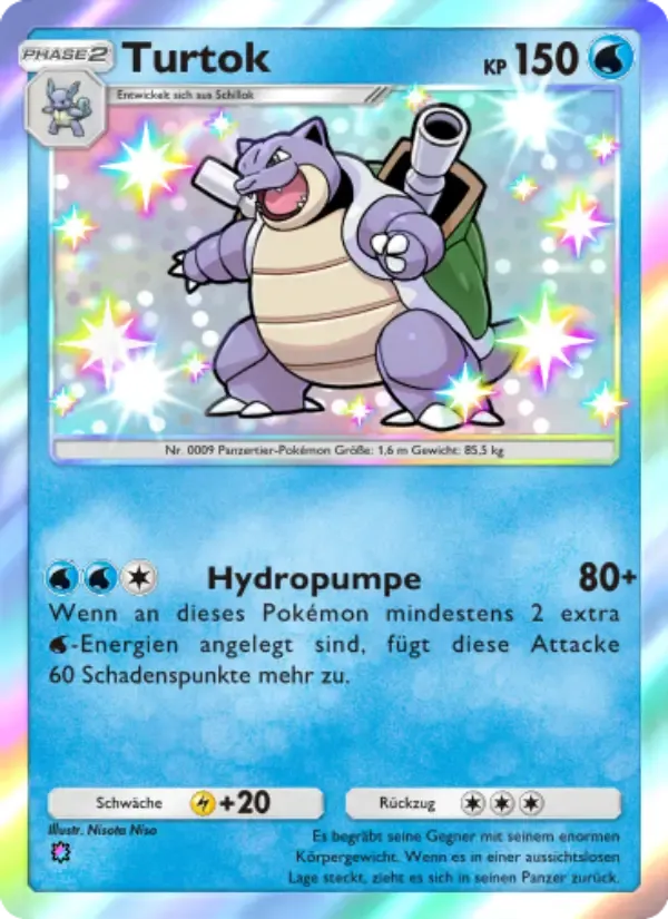 Thẻ Blastoise bằng Tiếng Đức