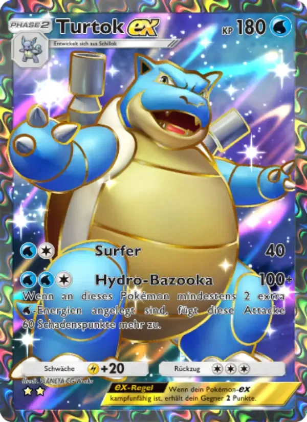 Blastoise ex card in German