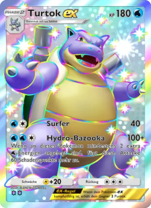 Blastoise ex card in German