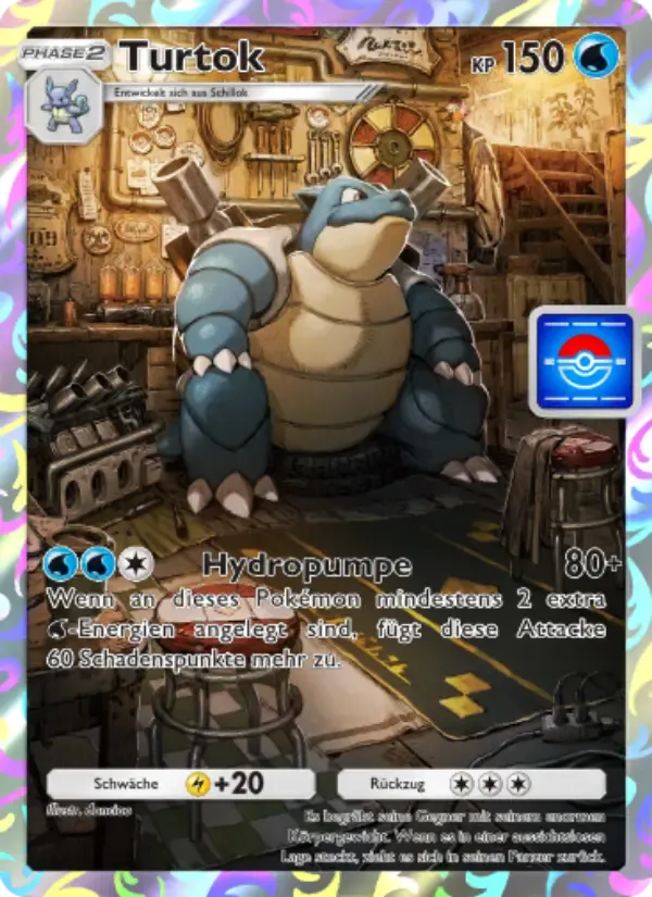 Blastoise card in German