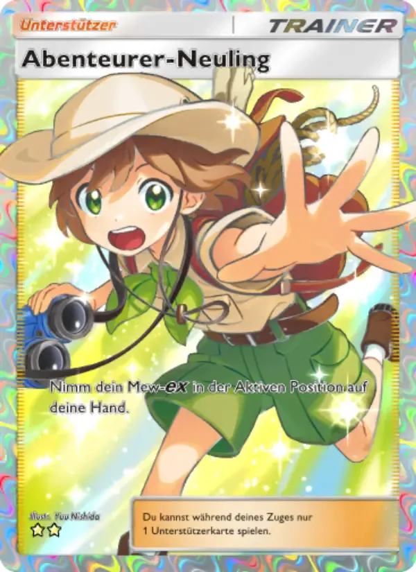 Budding Expeditioner card in German
