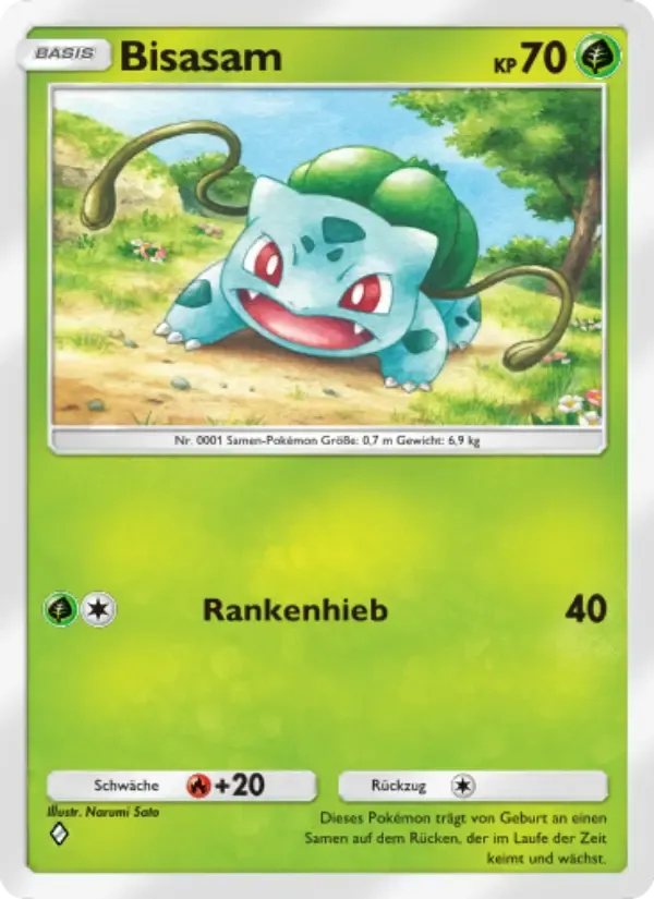 Bulbasaur card in German