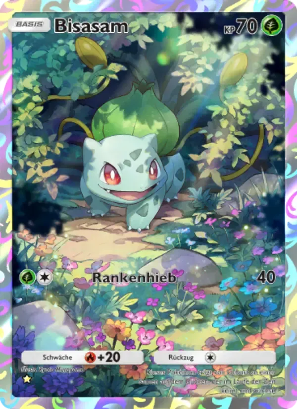 Bulbasaur card in German