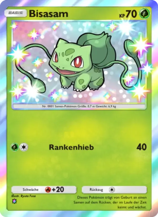 Bulbasaur card in German