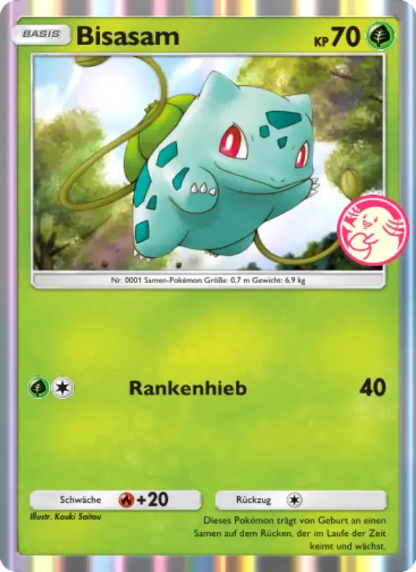 Bulbasaur card in German
