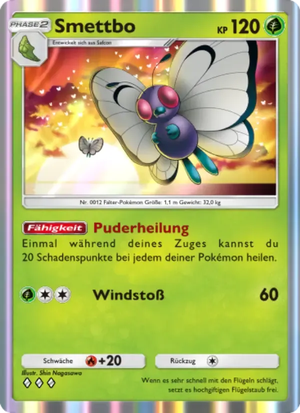 Butterfree card in German