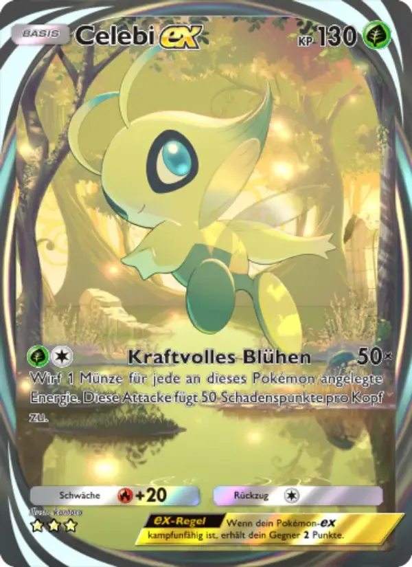 Celebi ex card in German