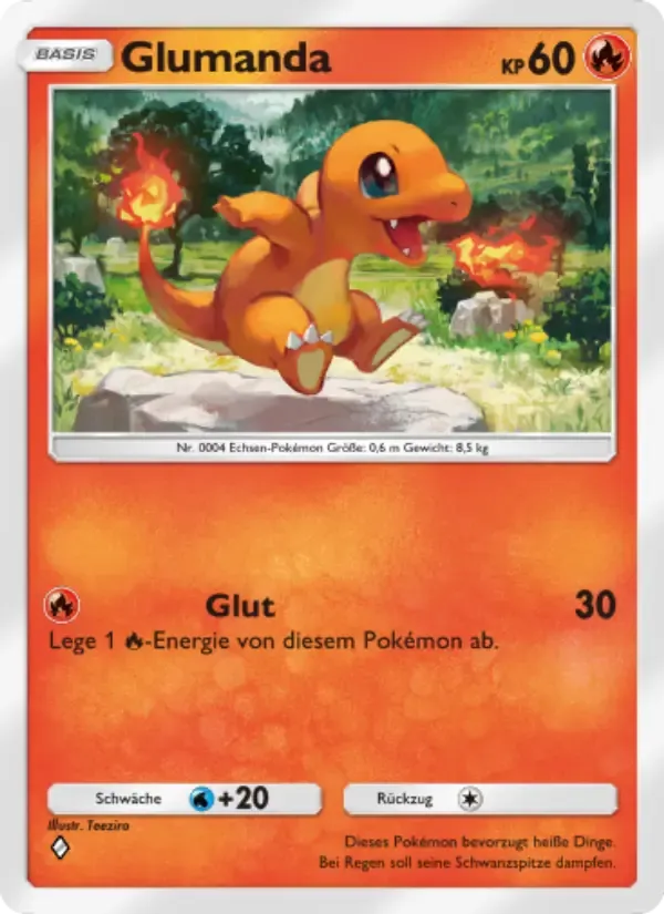 Carta di Charmander in Tedesco