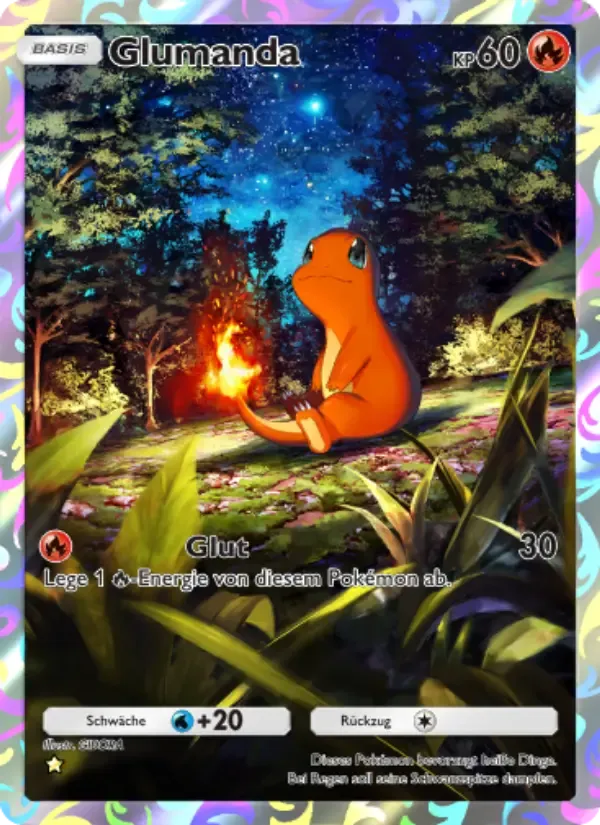 Charmander card in German