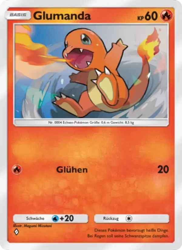 Charmander card in German