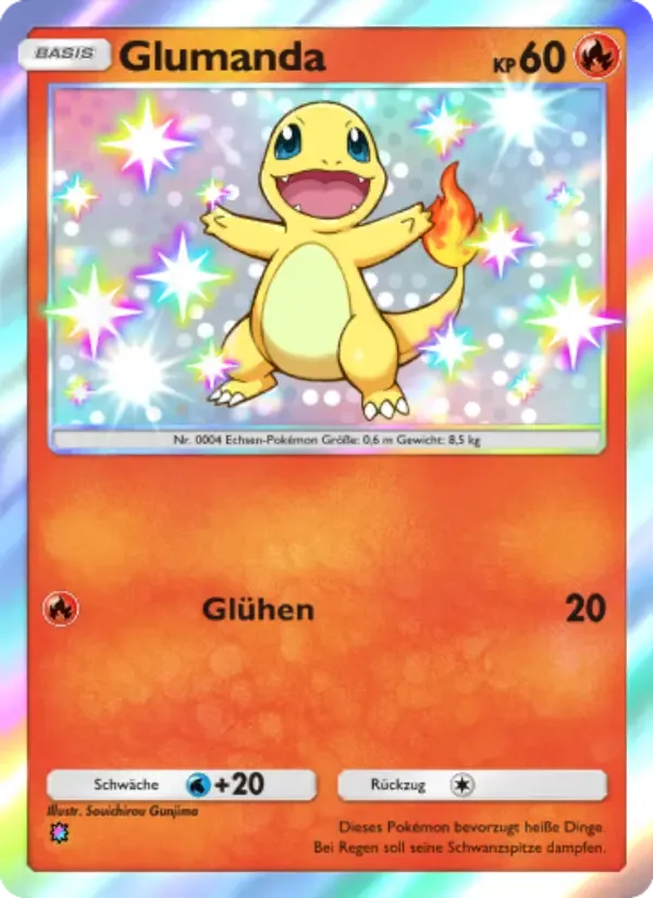 Charmander card in German