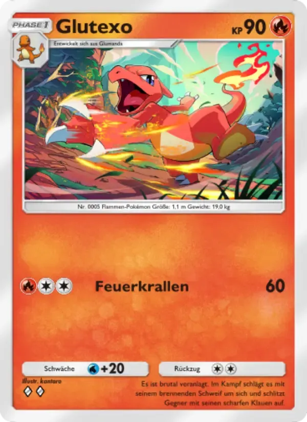 Charmeleon card in German