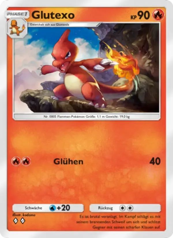 Charmeleon card in German