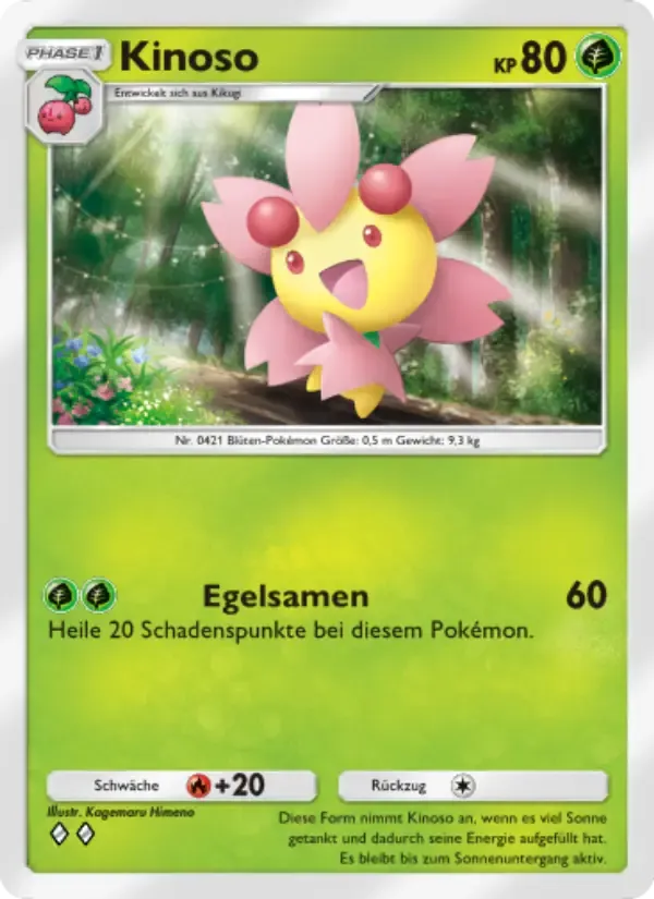Cherrim card in German