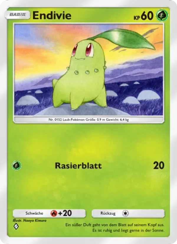 Chikorita card in German