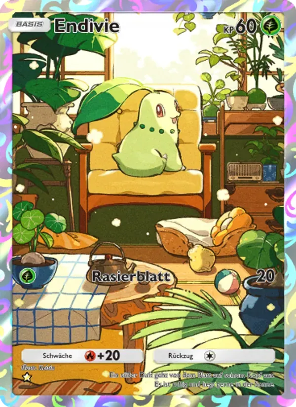 Chikorita card in German