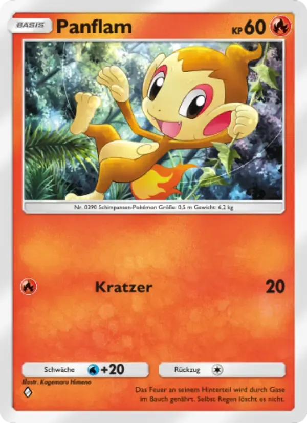 Chimchar card in German