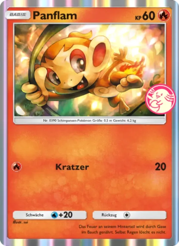 Chimchar card in German