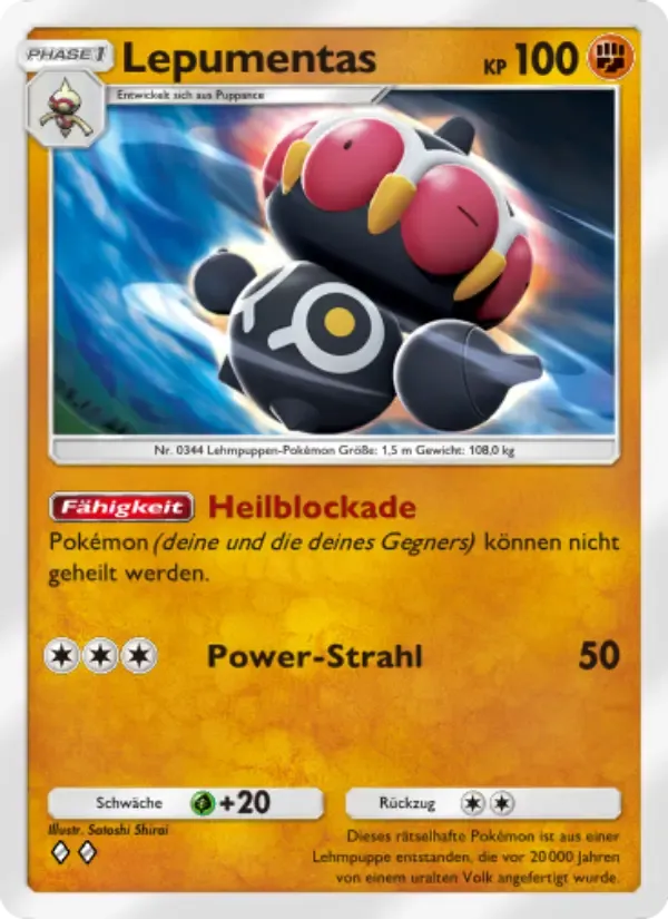 Claydol card in German