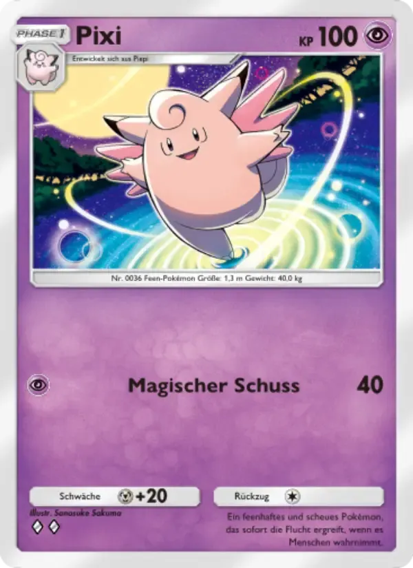 Clefable card in German