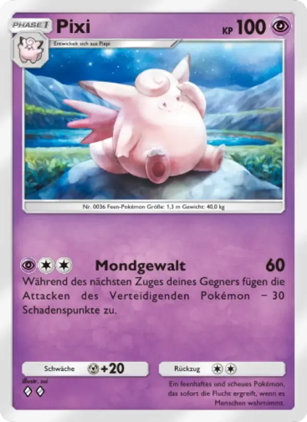 Clefable card in German