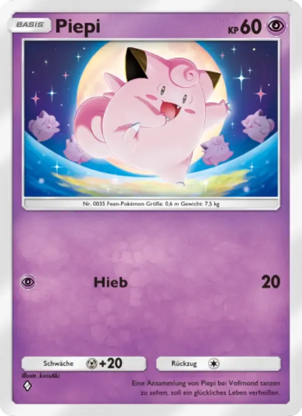 Clefairy card in German