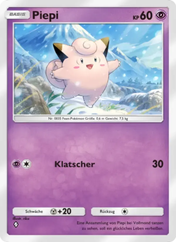 Clefairy card in German