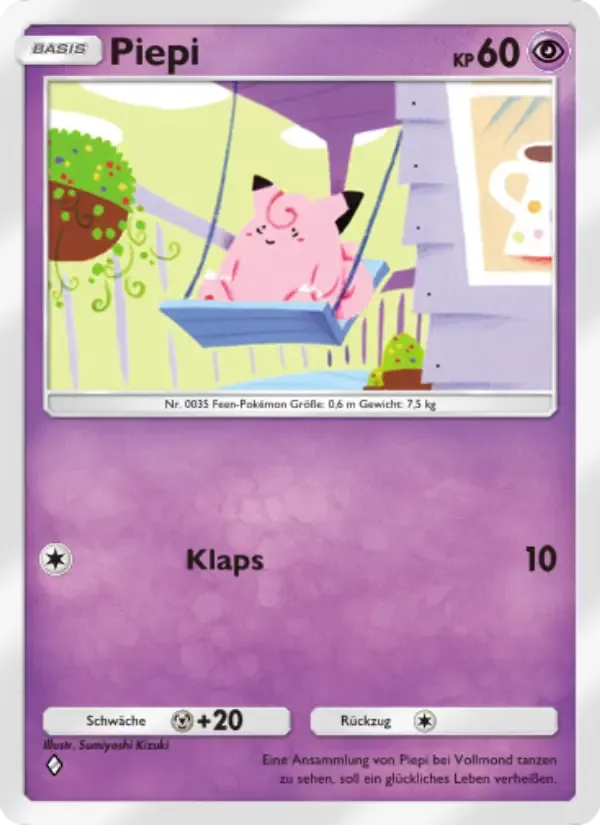 Clefairy card in German