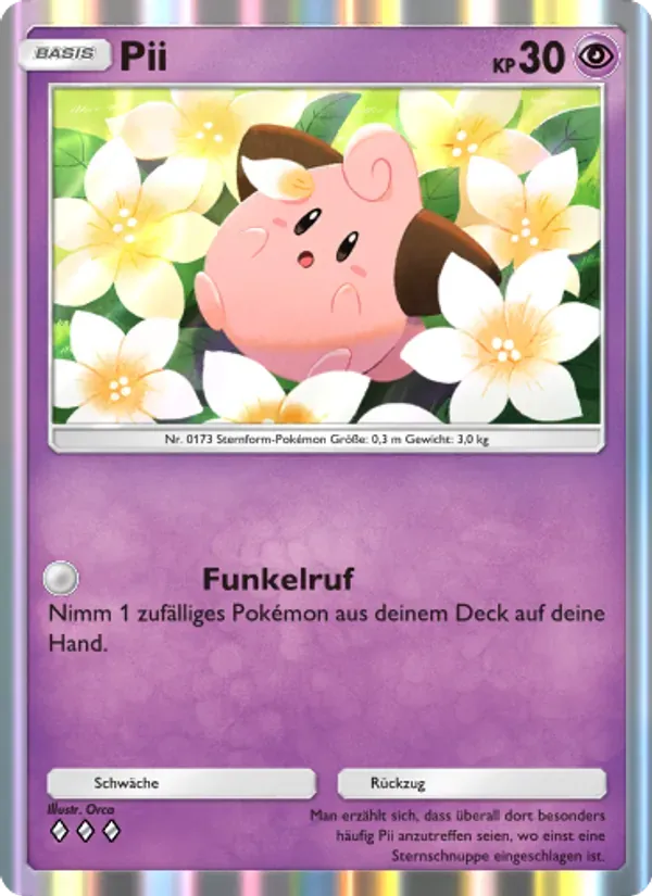 Cleffa card in German