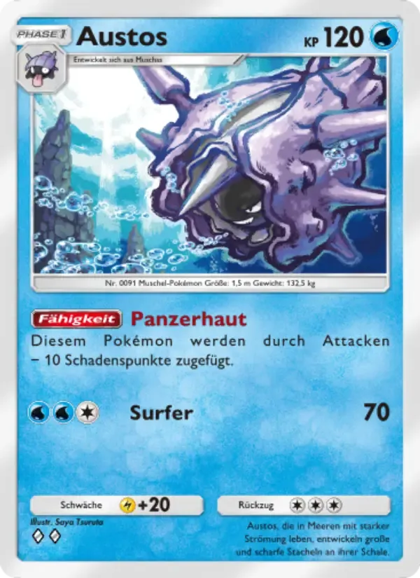 Cloyster card in German