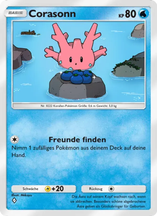 Corsola card in German