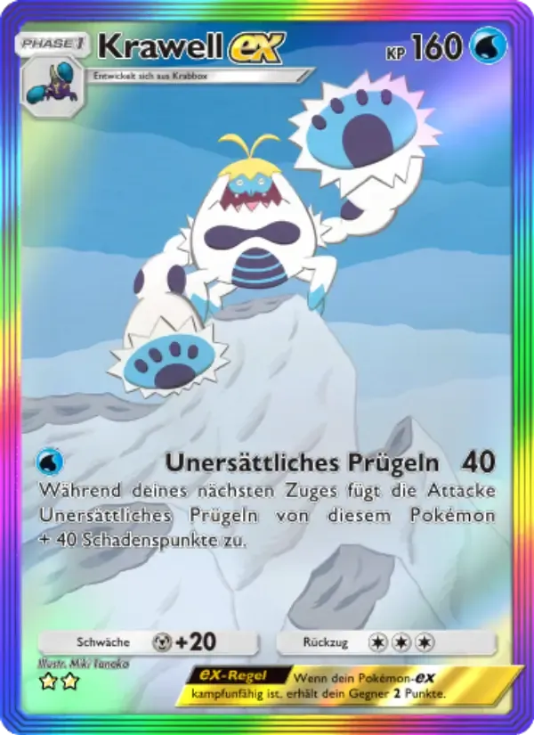 Crabominable ex card in German