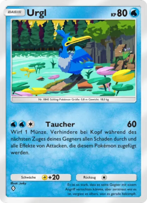 Cramorant card in German