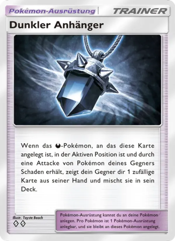 Dark Pendant card in German