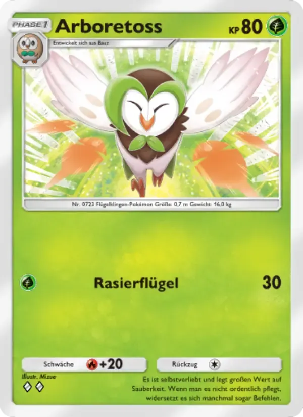 Dartrix card in German