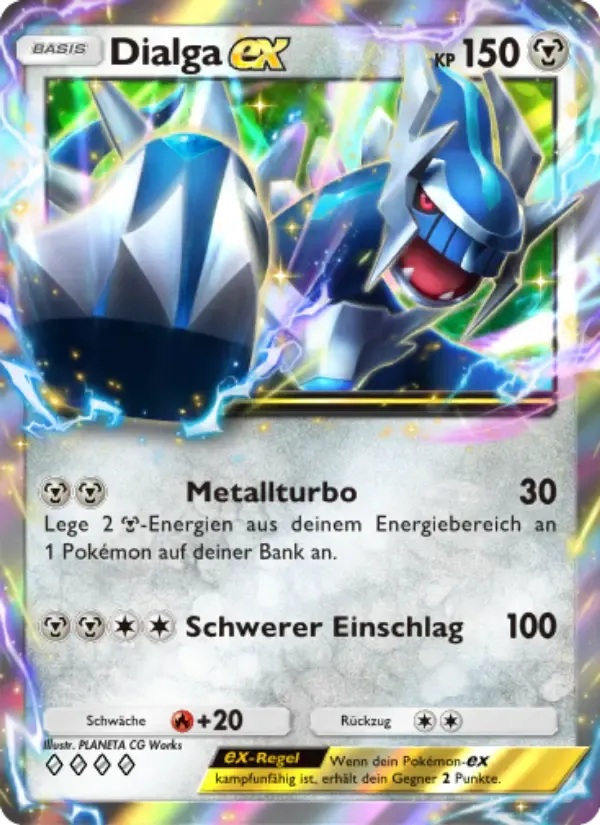 Dialga ex card in German