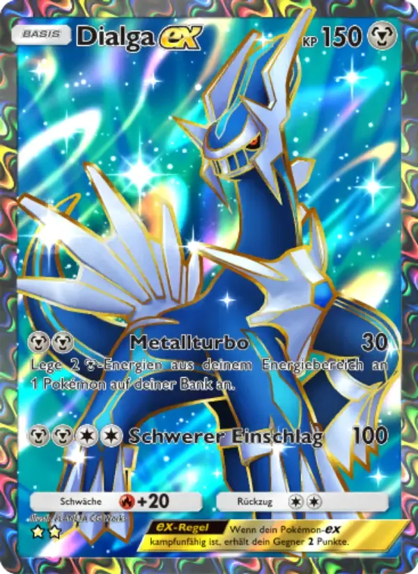 Dialga ex card in German
