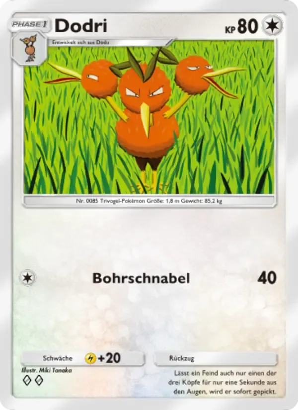 Dodrio card in German