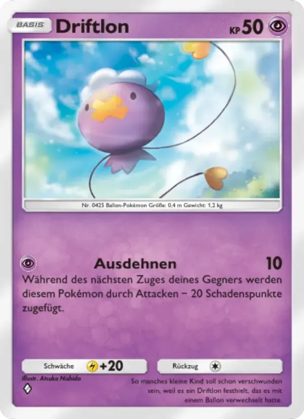 Drifloon card in German