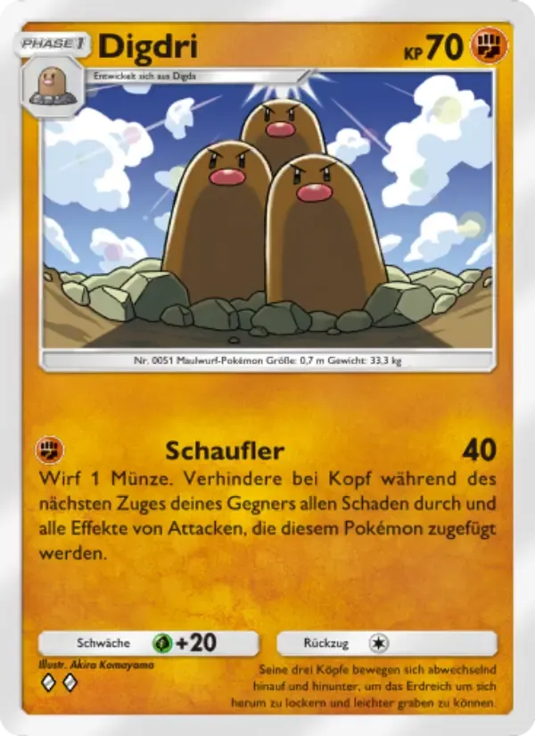Dugtrio card in German