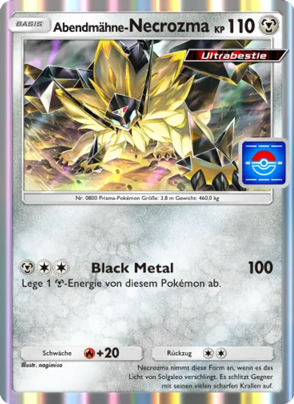 Dusk Mane Necrozma card in German
