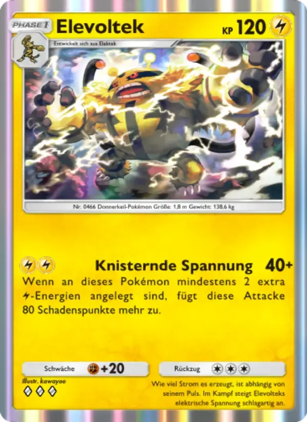 Electivire card in German