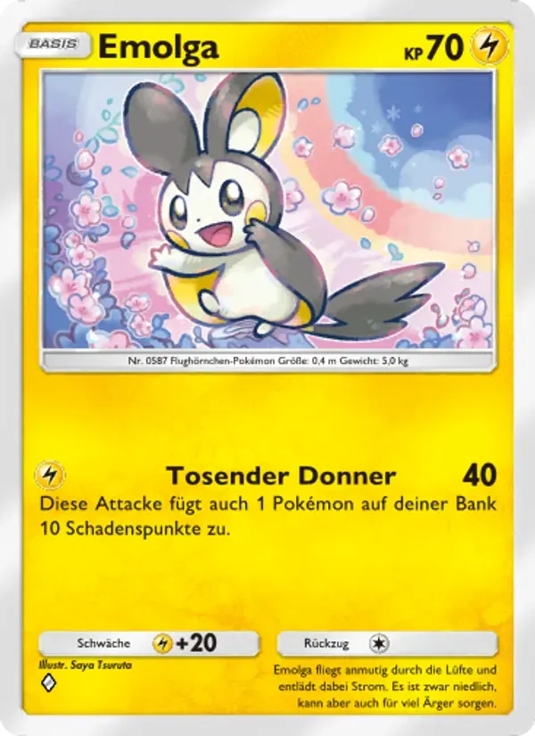 Emolga card in German