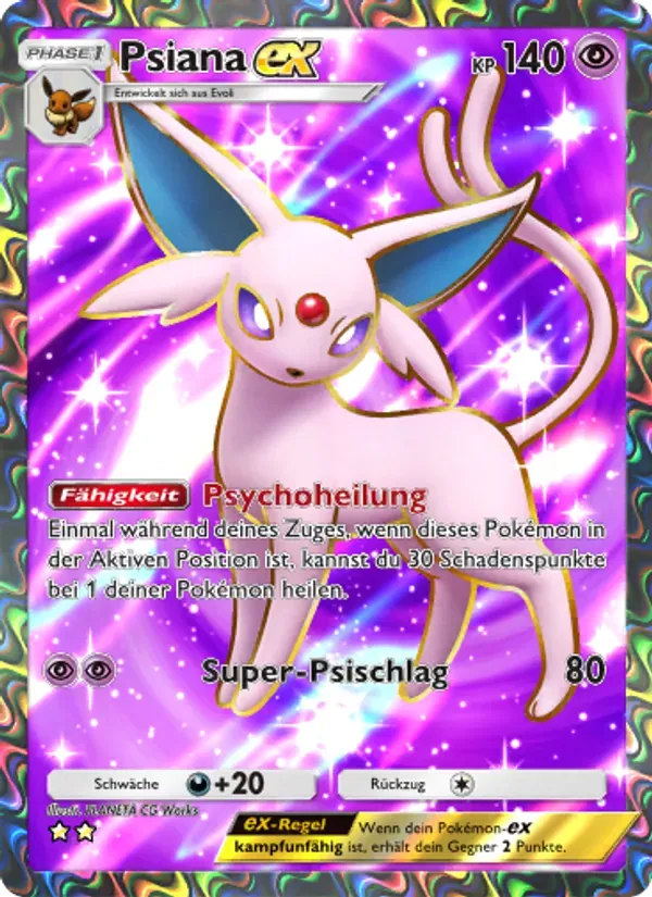 Espeon ex card in German