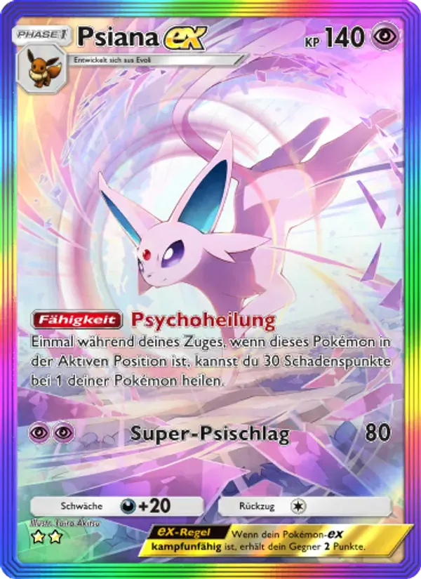 Espeon ex card in German