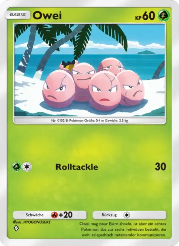 Exeggcute card in German