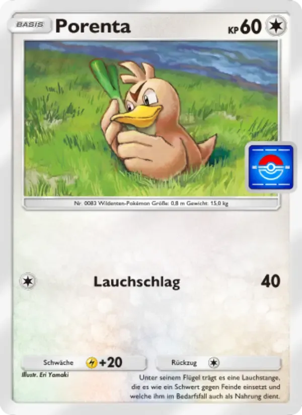 Farfetch'd card in German