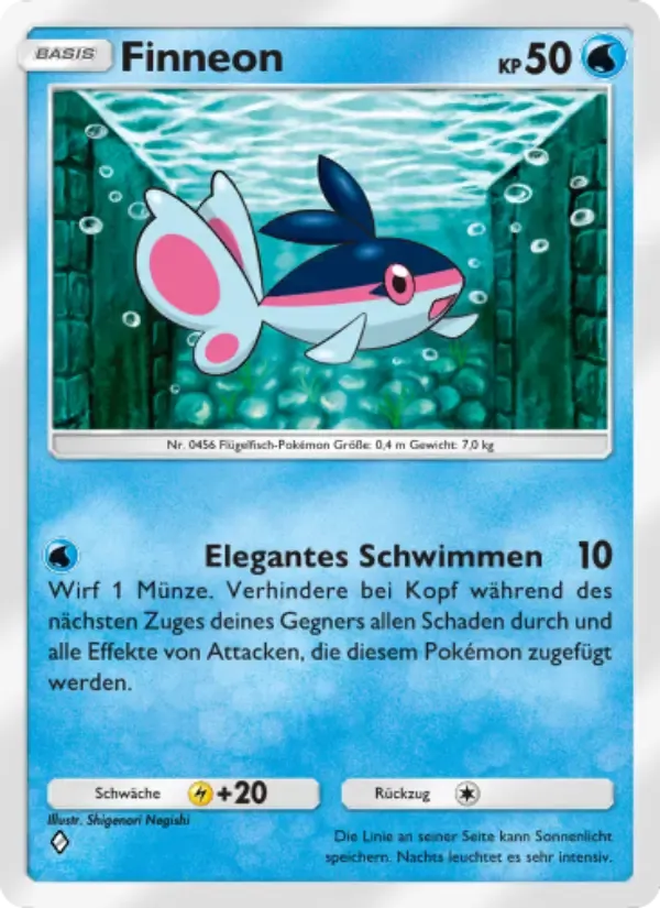 Finneon card in German