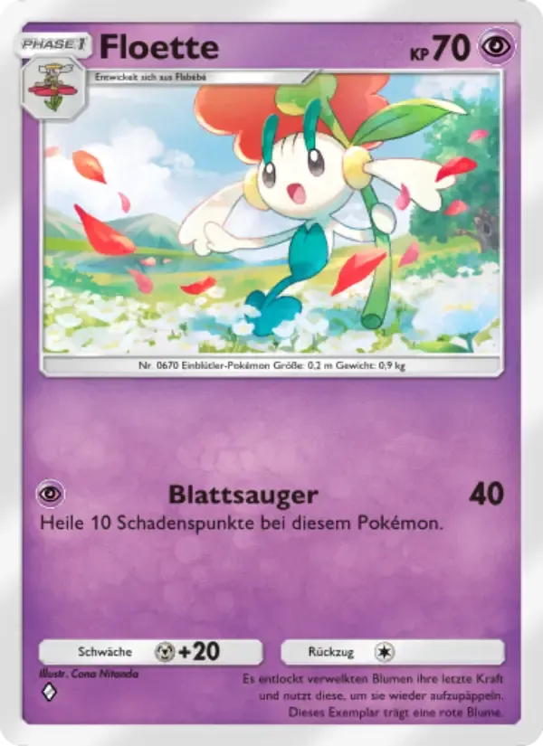 Floette card in German